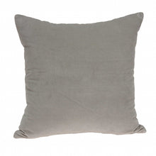 22" X 7" X 22" Transitional Gray Solid Pillow Cover With Poly Insert
