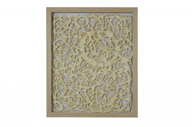 Natural Light Wood And Paper Abstract Design Shadow Box