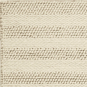 9' X 13' Wool White Area Rug