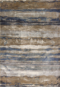 2' X 3' Viscose Ivory Or Blue Accent Rug