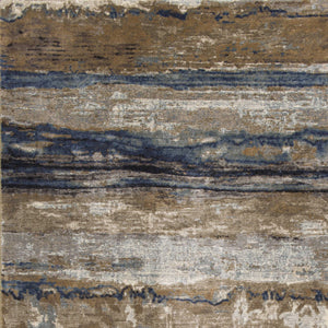 2' X 3' Viscose Ivory Or Blue Accent Rug