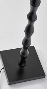 Floor Lamp Black Metal Textured Pole