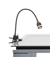 15" Black Metal Adjustable Clip On Led Table Lamp