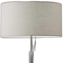Contemporary Brushed Steel Metal Table Lamp