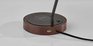 Black Metal Wireless Charging Desk Lamp