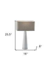 Urban Edge White Metal Table Lamp