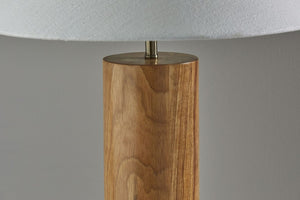 Canopy Black Wood Block Table Lamp