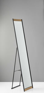 60" Matte Rectangle Cheval Standing Mirror Freestanding With Metal Frame