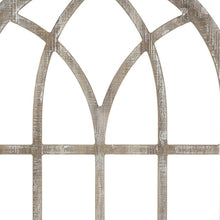 Distressed Wood Framed Window Arch Wall Decor