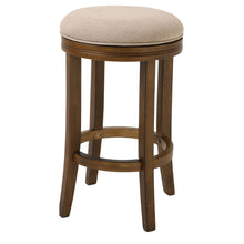 30" Honeysuckle Finished Solid Wood Frame With Cream Fabric Bar Stool