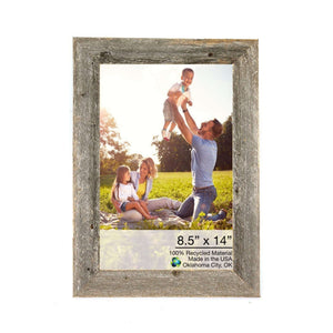 8.5X14 Natural Weathered Grey Picture Frame With Plexiglass Holder