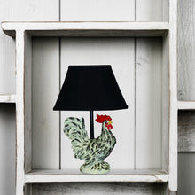 13" Rustic Farmhouse Rooster Accent Lamp With Black Shade