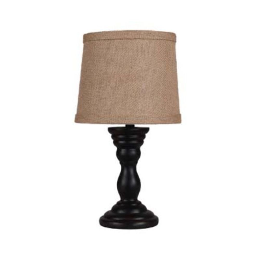 Black Turned Base Accent Lamp