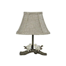13" Brown Bedside Table Lamp With Tan Empire Shade