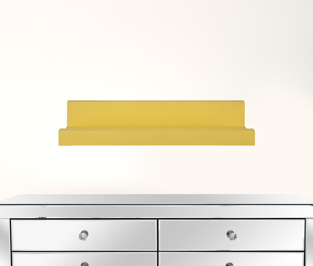 Bright Yellow Floating Shelf