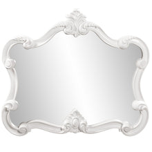 White Baroque Shape Ornate Mirror