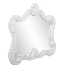 White Baroque Shape Ornate Mirror