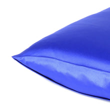 Royal Blue Dreamy Set Of 2 Silky Satin King Pillowcases