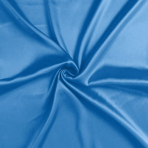 Bright Blue Dreamy Set Of 2 Silky Satin Queen Pillowcases