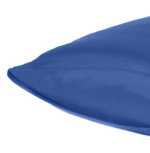 Navy Blue Dreamy Set Of 2 Silky Satin Queen Pillowcases