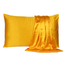 Goldenrod Dreamy Set Of 2 Silky Satin Queen Pillowcases