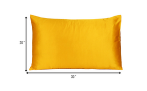 Goldenrod Dreamy Set Of 2 Silky Satin Queen Pillowcases