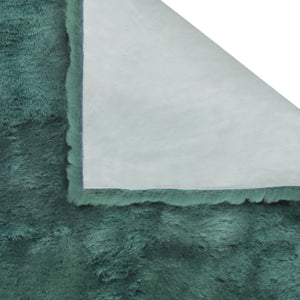 Emerald Faux Fur Solid Color Plush Throw