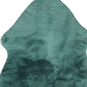 2" X 4" Green Natural Off White Medical Grade Sheepskin Throw Blanket