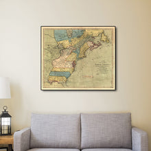 Vintage 1652 Map Of Early North America Unframed Print Wall Art