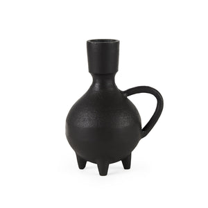 Black Matte Metal Italian Inspired Vase