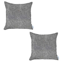 Set Of 2 Light Gray Textured Pillow Covers