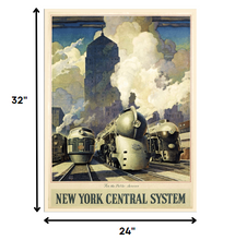 New York Railroad Vintage Travel Unframed Print Wall Art
