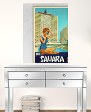 24" X 30" Hotel Sahara C1960S Las Vegas Vintage Travel Poster Wall Art