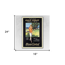 Gulf Coast Golf 1932 Vintage Travel Unframed Print Wall Art