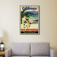Vintage 1934 California Travel Unframed Print Wall Art