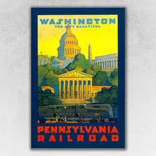 Washington Dc Vintage Travel Unframed Print Wall Art