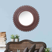 22" Bronze Round Accent Mirror Wall Mounted With Frame