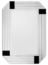 38" Mirrored Rectangle Accent Mirror Wall Mounted With Glass Frame