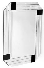 38" Mirrored Rectangle Accent Mirror Wall Mounted With Glass Frame
