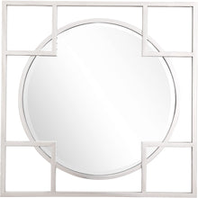 33" Rustic Square Accent Mirror Wall Mounted With Metal Frame