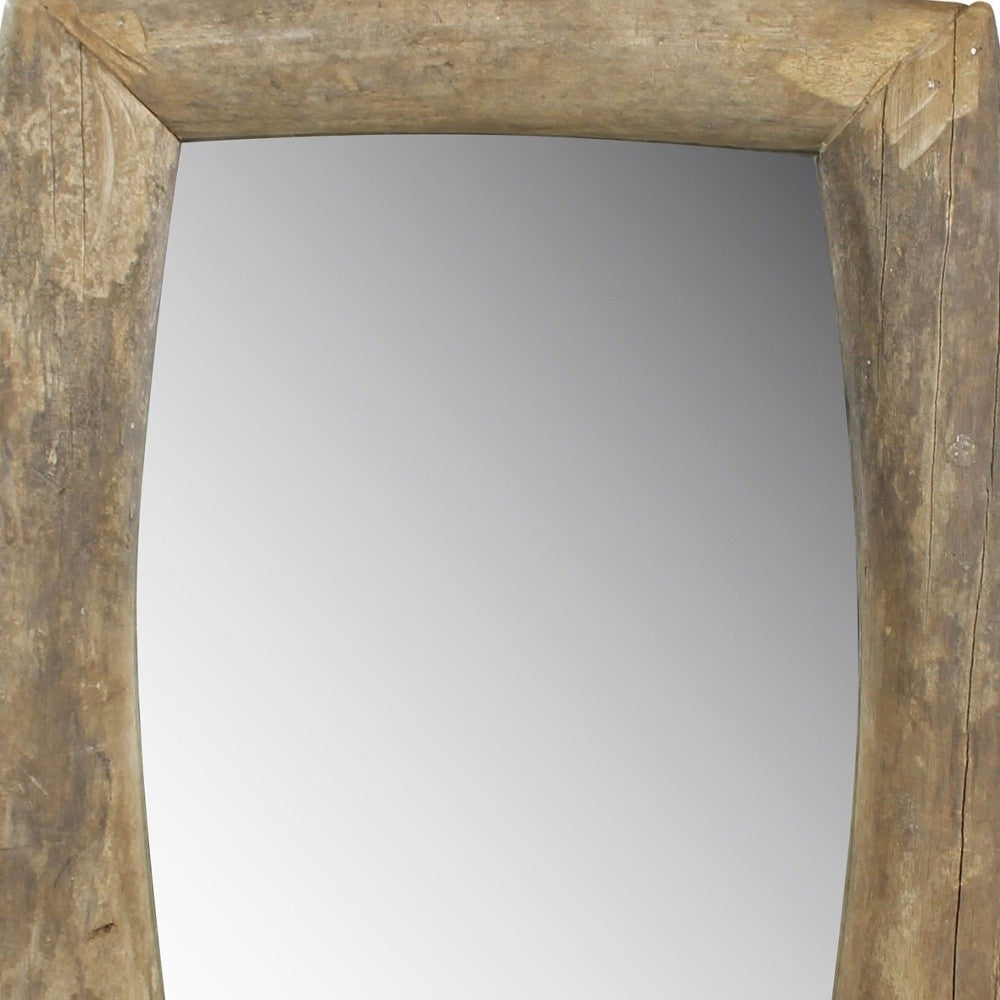 Natural Wooden Wall Mirror