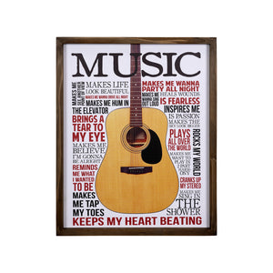 Contemporary Acoustic Guitar Framed Wall Art