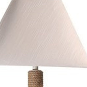 Creamy White and Nautical Rope Floor Lamp
