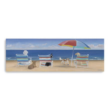30" x 10" Dogs Perfect Beach Day Canvas Wall Art