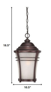 Frosted Glass Bronze Lantern Hanging Light