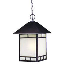 Antique Bronze Frosted Glass Hanging Lantern Light