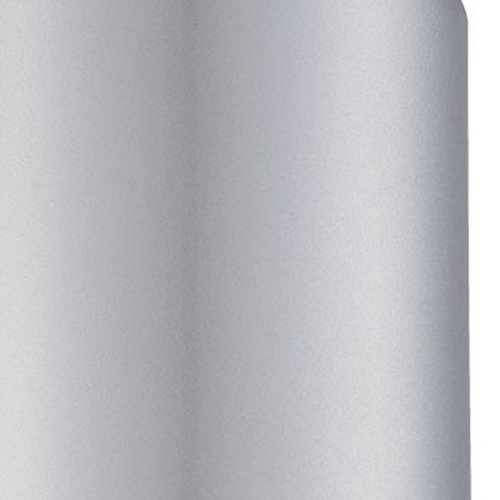 Minimalist Brushed Silver Cylinder Wall Light