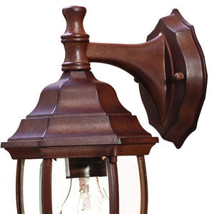 Dark Brown Hanging Globe Lantern Wall Light