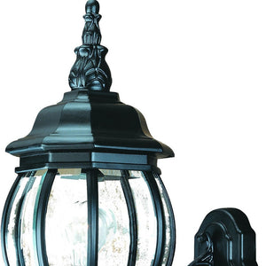 Matte Black Glass Globe Wall Light