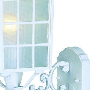 White Window Pane Lantern Wall Sconce